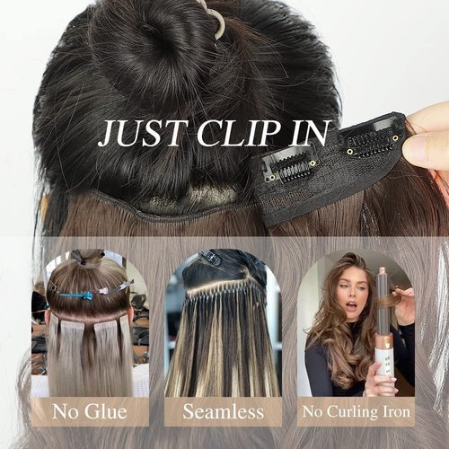 Jet Black One Piece Clip-In Hair Extension - 20 Inch V Shape Hairpiece With 5 Secure Clips, Silky Straight PU Weft for Women