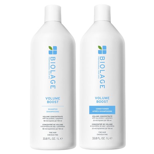 Biolage Volume Boost Shampoo & Conditioner Set - Lightweight Volume & Shine, Gently Cleanses and Plumps Hair, For Fine Hair, Paraben & Silicone-Free, 33.8 Fl Oz