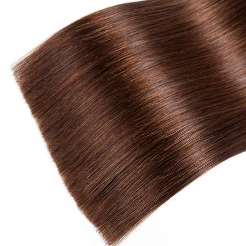 20Inches I Tip Human Hair Extensions,100g/Pack 1g/strand Pre Bonded Keratin Stick Tip Real Hair Extensions #4 Medium Brown Human Hair I Tip