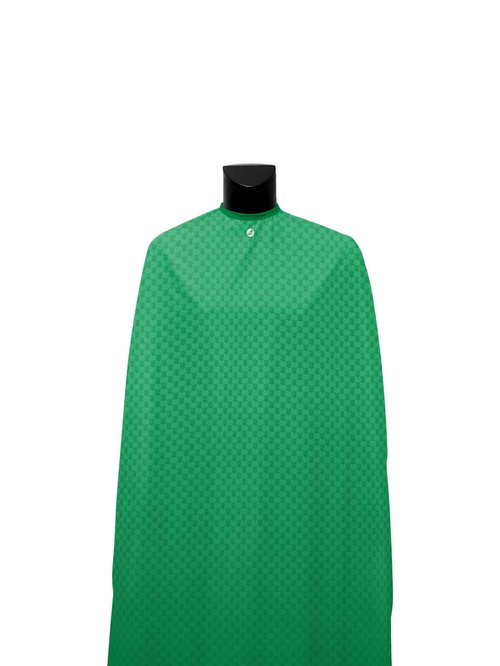 Illuzien Green Ski Mask PRO Barber Cape, Hair Cut Drape, Water-Resistant Barber Accessories, Professional Cape