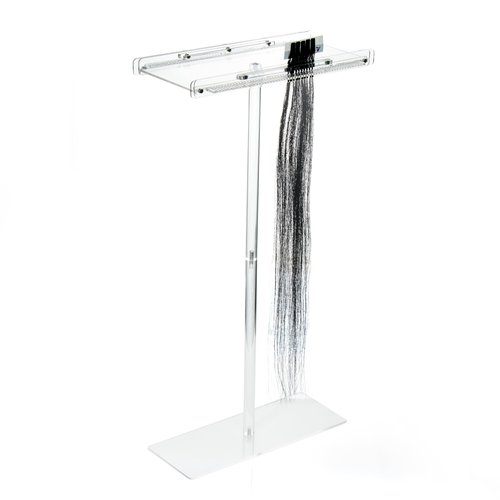 Acrylic V-Light & Ice Glue Zero Feeling Hair Extensions Kit Stand with Super Strong Magnets - Double-Sided Teeth Comb for Easy Hair Strand Separation