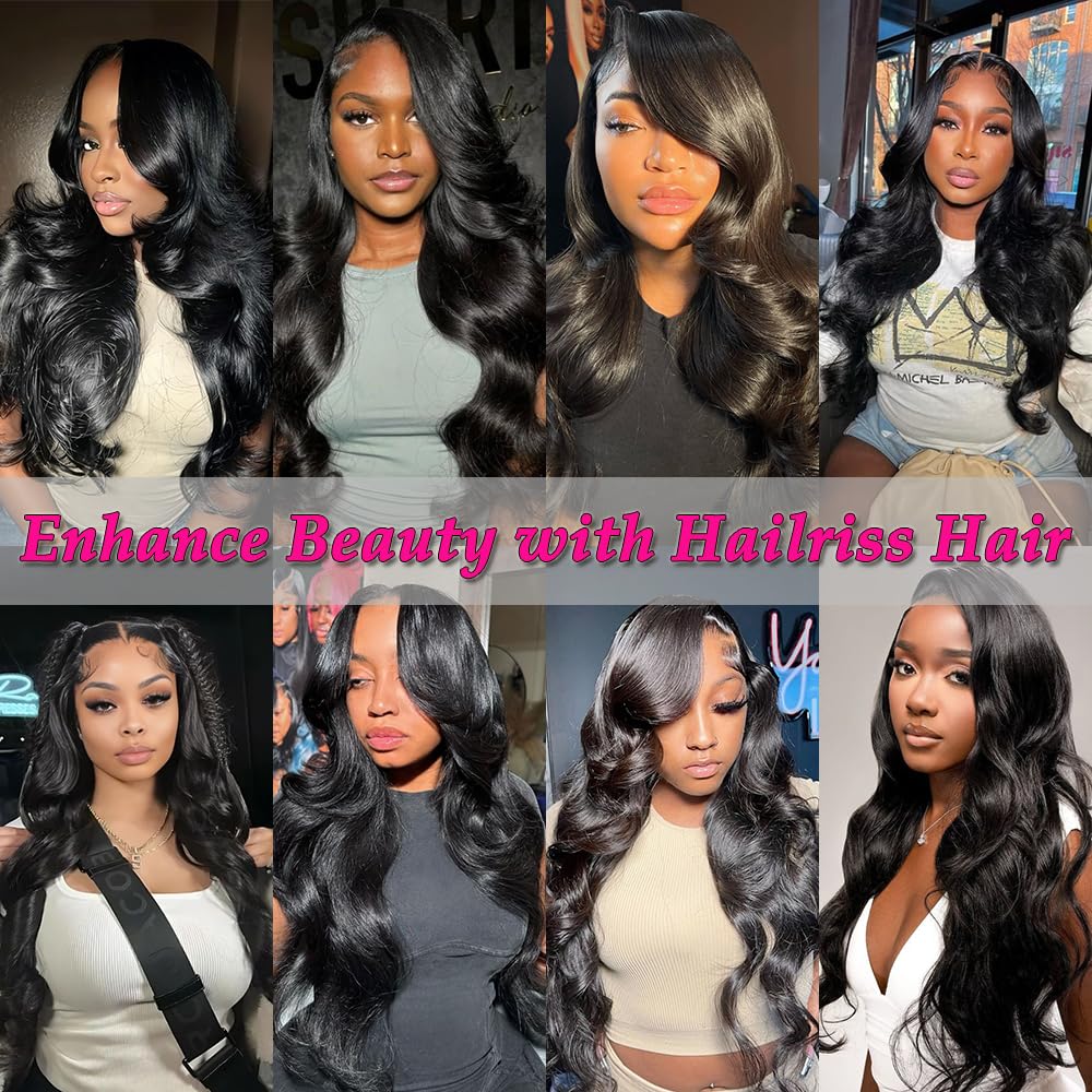 12A Human Hair Bundles 400g Body Wave Bundles Human Hair Extensions 16 16 18 18 Inch Brazilian Virgin Body Wave 4 Pieces Deals Unprocessed Brazilian Quick Weave Extensions Natural Black