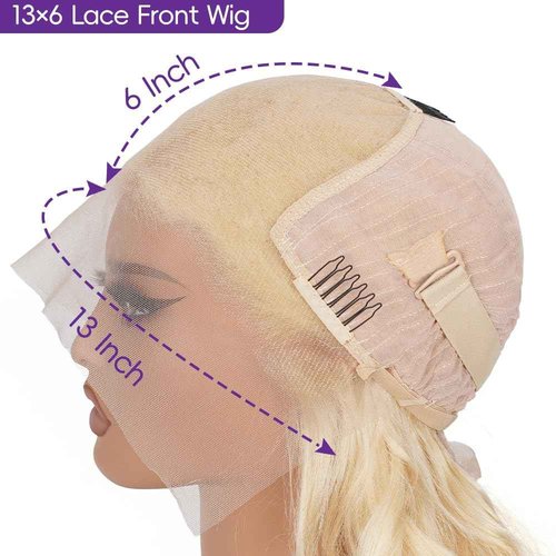 SEMANK 613 13x6 Lace Front Wig Human Hair 26 Inch Blonde Wig Human Hair 200% Density Body Wave Lace Front Wigs Pre Plucked 613 Lace Front Wig Blonde HD Lace Frontal Wig