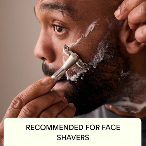 Leaf Shave | Leaf Twig Razor, All-Metal Single Blade Razor for Men & Women, Fixed Head with Magnetic Load Assist, Includes 5 Stainless Steel Blades - Face Shaving Lighter Hair Sensitive Skin - Black