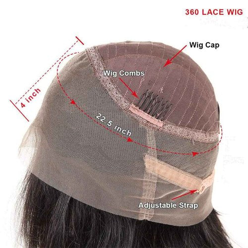 QTIKER 360 Transparent Lace Body Wave Wig Remy Human Hair Updo Pre Plucked Glueless Frontal Wigs Hair Extrenstion with Baby Hair (20inch, 360 Natural color)