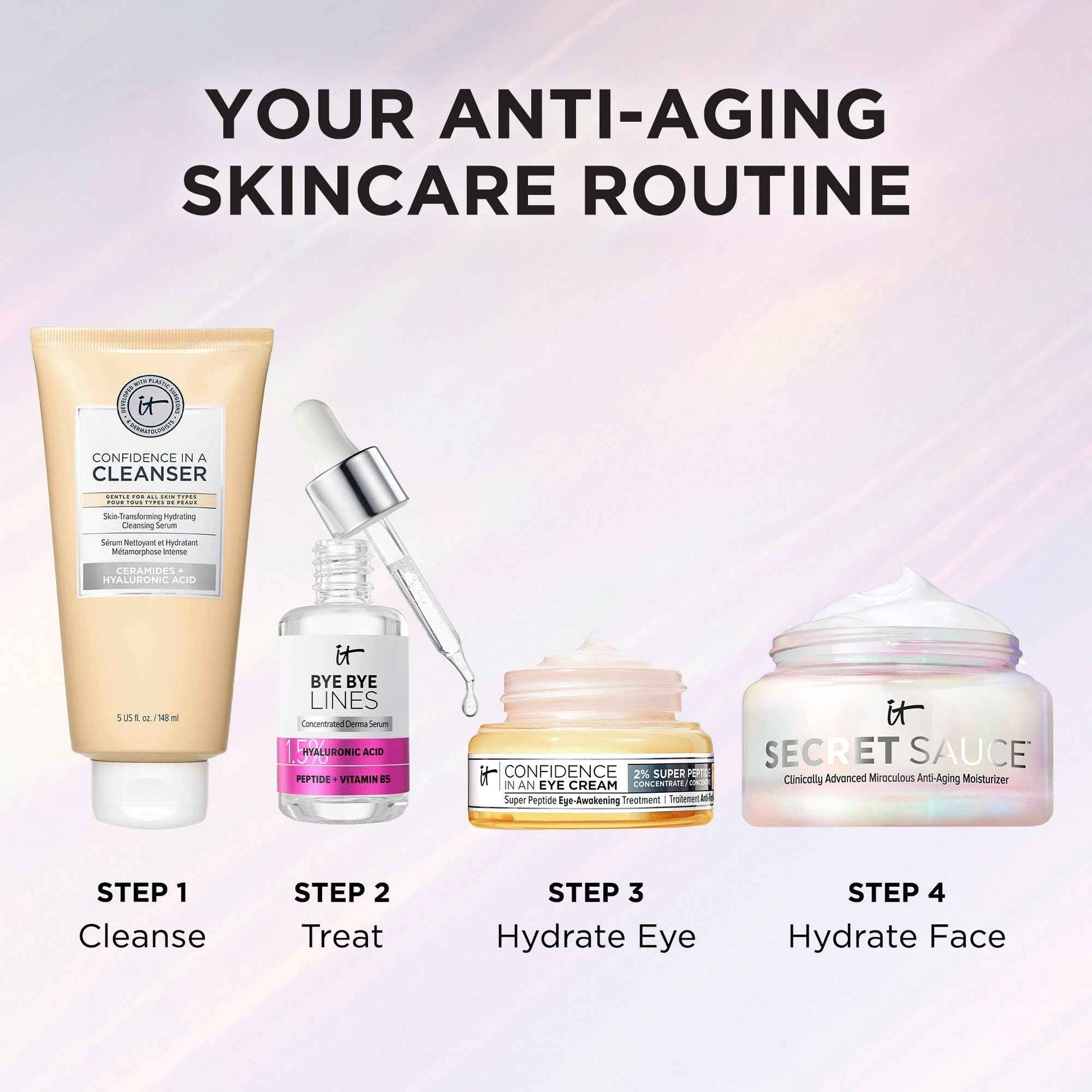 IT Cosmetics Secret Sauce Anti-Aging Face Moisturizer - Hydrating & Plumping Moisturizer Face Cream For Fine Lines, Wrinkles & Dark Spots - Vegan - Day or Night Facial Moisturizer - 2 fl. oz