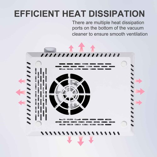 BNYLFGX Nail Dust Collector, Cordless Dust Collector Nail Tech, Powerful Vacuum Fan Vent Dust Collector Extractor Electric Dust Suction Machine for Acrylic Nails Polishing, Nail Salon & Home