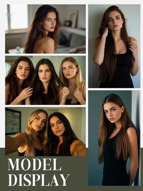 Loxxy Tape in Human Hair Extensions, One Piece Lustrous Sheen DIY Long Weft Tape in Hair Extensions Human Hair, Light Brown with Platinum Blonde, 22 Inch 60G Weft Width 31.5" (80cm)