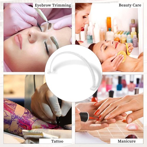 YINGJEE Half Moon Light Nail Lamp for Desk, Lash Light Led Nail Tech Lamp with Adjustable Brightness, Desk Lamp for Lash Eyelash Extension, Tattoo, Skincare, Eyebrows