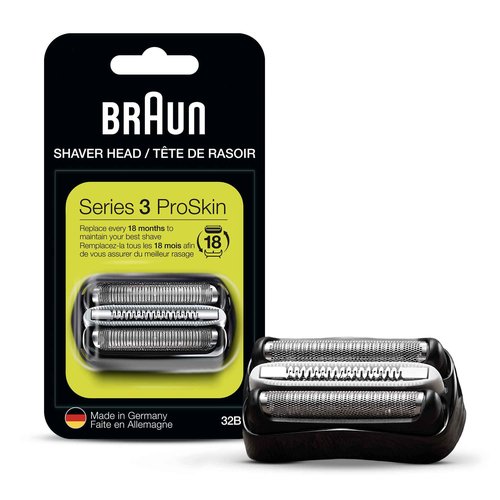 Braun Electric Series 3 Razor with Precision Trimmer, Rechargeable, Wet & Dry Foil Shaver for Men, Blue/Black, 4 Piece