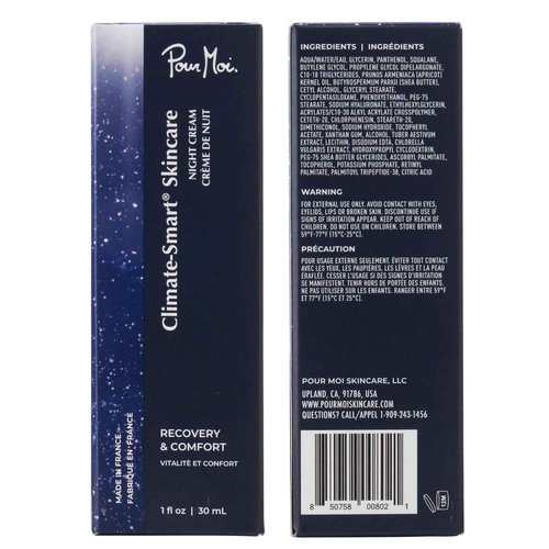 Pour Moi Night Cream with Retinol, Encapsulated Vitamin C, Squalane, Shea Butter, and Peptides – Climate-Smart Moisturizer for Hydration, Radiance, and Visible Skin Renewal