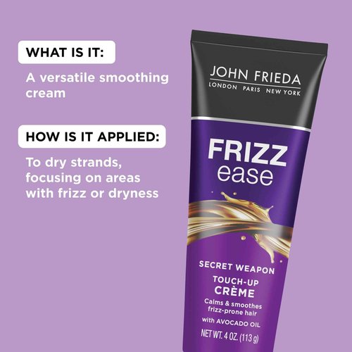 John Frieda Frizz Ease Secret Weapon Touch-Up Crème, Smoothing Cream for Flyaways, Frizz-Free & Split Ends, Infused with Avocado Oil to Seal in Moisture and Eliminate Flyaways, 1 Oz, Pack of 24