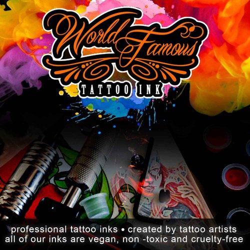 World Famous Tattoo Ink - Poch Monochromatic Tattoo Kit of 6 Tattoo Ink - Professional Tattoo Ink in Grey & Black Shades - Skin-Safe Permanent Tattooing - Vegan & Non-Toxic (1 oz Each)