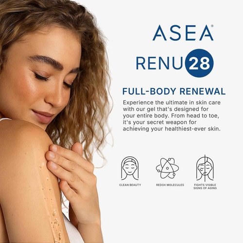 ASEA - RENU28 Redox Gel - Clean Beauty Skincare with Redox Molecules - Improves Elasticity, Smooths Fine Lines, Enhances Tone & Texture - 90 ml
