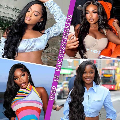 Body Wave Lace Front Wigs Human Hair 200% Density Glueless HD Transparent 13×4 Lace Frontal Wigs Human Hair Brazilian Virgin Wig for Women Pre Plucked Bleached Knots with Baby Hair(24 Inch)