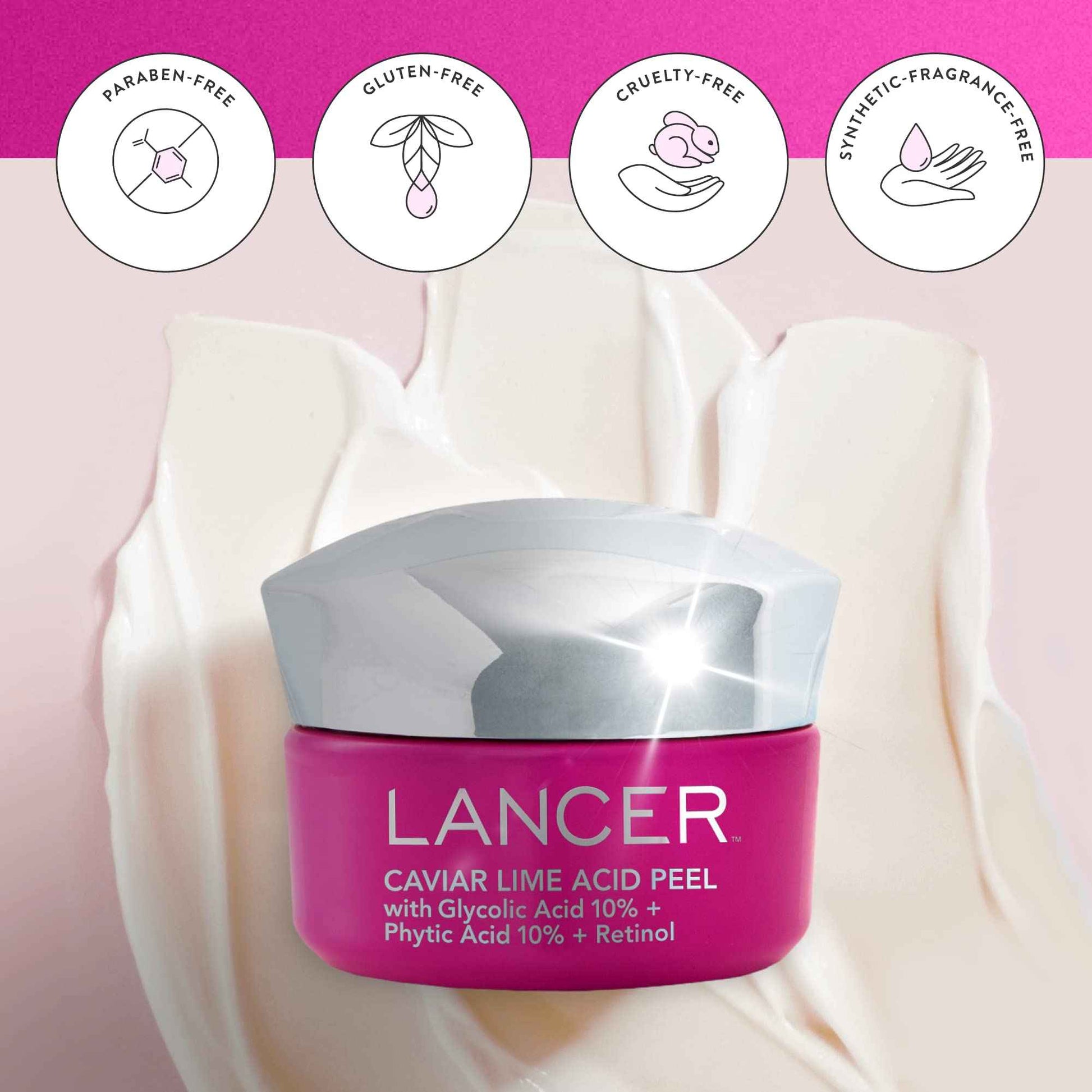 Lancer Skincare Caviar Lime Acid Peel, Retinol Facial Chemical Peel with Brightening Glycolic Acid, 1.7 Fluid Ounces…