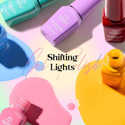 Beetles Gel Polish Shifting Lights - Fall Gel Nail Polish Set Brown Burgundy Red Black White Green Purple Glitter 36 Colors with Base Coat Glossy Matte Glitter Top Coat UV LED Soak Off Gift for Women