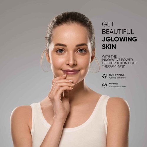 GOHIGK LED Face Mask Light Therapy Facial Photon Beauty Device with USB Cable 3 Colors LED Skin Care Treatment Mask for Facial Rejuvenation, Anti-Aging