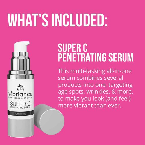 Vibriance Bundle Skincare Set | Super C Serum, Moisturizing Cleanser and Face Cream | Complete Kit for Radiant Beauty