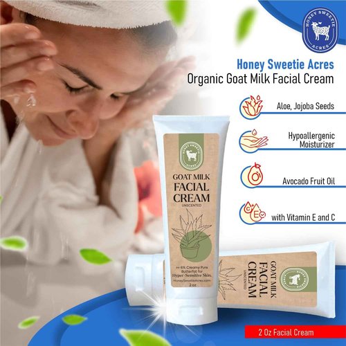 Honey Sweetie Acres All-Natural Skincare Bundle – Avocado Cleansing Bar, Vitamin B Serum & Goat Milk Cream – Hypoallergenic, Fragrance-Free for Sensitive Skin