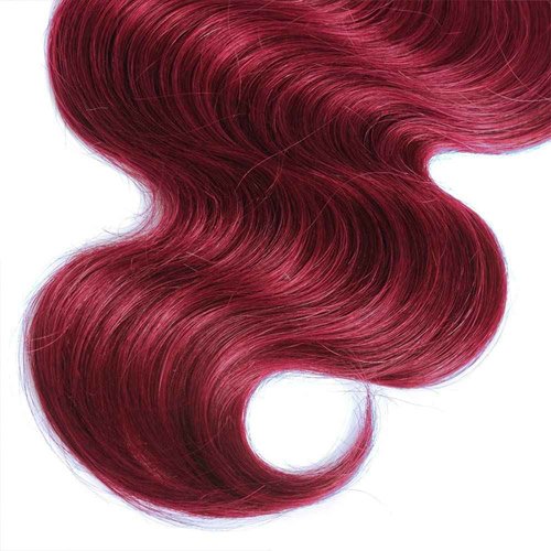 GLSMOSNW 1B/99j Bundles Human Hair 14 16 18 Inch Burgundy Ombre Body Wave Bundles Double Weft Unprocessed Brazilian Virgin Hair Extensions Black And Wine Red