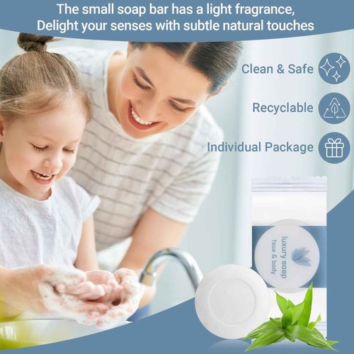 Kacctyen 800 Pcs 0.35oz Mini Bar Soap Bulk Individually Wrapped Bulk Hand Hotel Soap Bars Travel Size Toiletries for Guest Hotel Bathroom Vacation Rentals