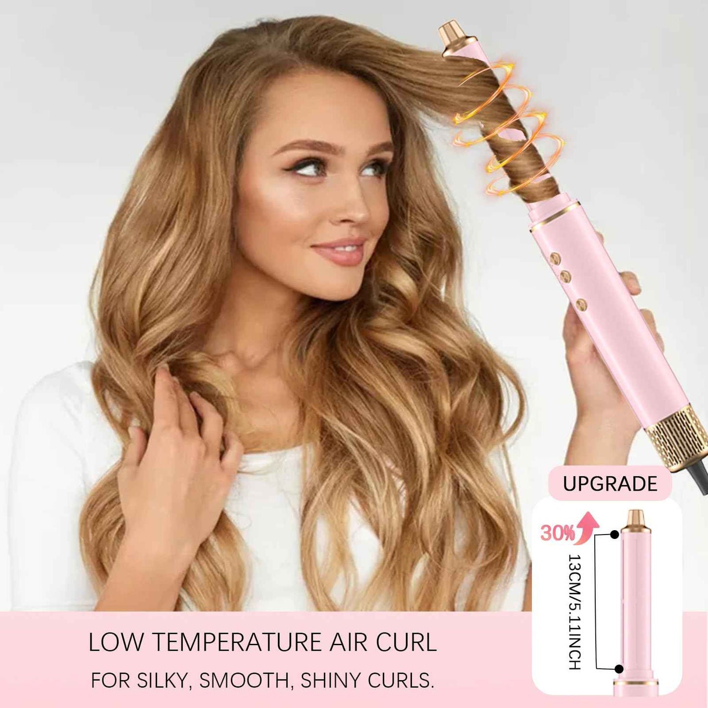 5 in 1 Hot Air Styler, Hair Dryer Brush for Fast Drying, Curling, Volumizing & Straightening, Frizz-Free & No Heat Damage for Smooth Hair & Waves, Ideal High Speed Blow Dryer for Home & Travel Use