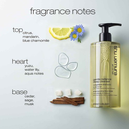 Shu Uemura art of hair Gentle Radiance Clarifying Shampoo - Deep Cleansing, Removes Buildup and Balances Moisture, For All Scalp and Hair Types, 13.4 Fl Oz