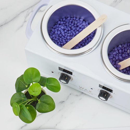 Professional Double Wax Warmer for Hair Removal, Body Wax Kit, Home Digital Waxing Heating Machine, Double Wax Pot Paraffin Facial Skin, Adjustable Temperature, for Body SPA Salon Equipment