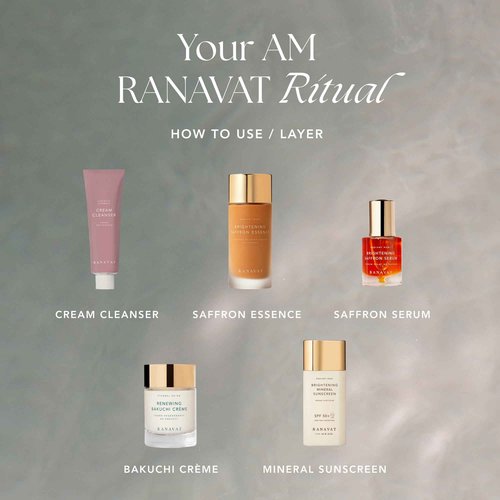 RANAVAT Brightening Mineral Face Sunscreen - Broad-Spectrum SPF 50 Mineral Sunscreen with Zero White Cast - Boosts Radiance & Helps Protect Against Signs of Aging - Safe for Sensitive Skin (50 ml)