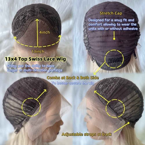 Ombre Brown Lace Front Wigs for Black Women Pre plucked Ready to Wear 13x4 HD Lace Frontal with Dark Roots Bob Hair Cut Natural Looking Synthetic Heat Resistant Fiber Wig