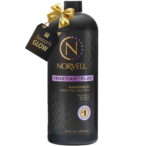 Norvell Premium Spray Tan Solution Venetian Plus 34 fl oz – Professional Sunless Tanning Formula for Deep Natural Bronze Glow, Streak-Free, Fast-Drying, Long-Lasting Color