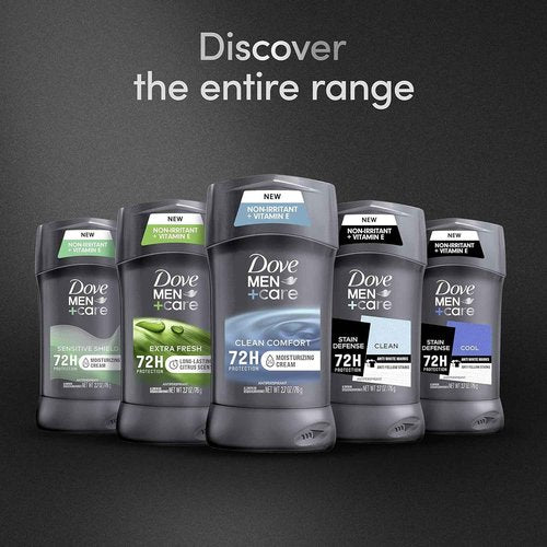 Dove Men+Care Antiperspirant Deodorant Stick Clean Comfort 2.7 oz (Pack of 12)