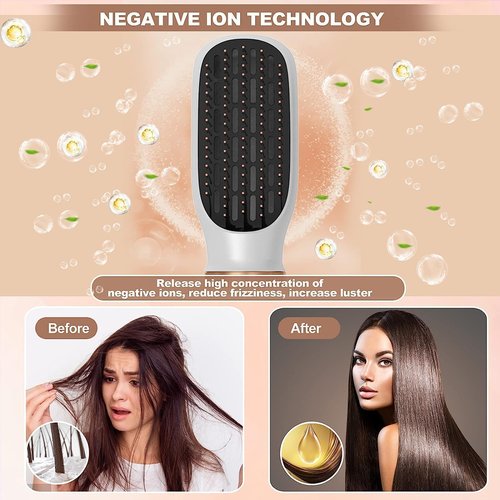 6 in 1 Blow Dryer Brush, Detachable Hair Dryer Brush Air Curler Air Styler Wrap, Curly Twist Hot Curling Iron, Blow Dryer Hot Styler Negative Ion, Travel Hair Styling Tool
