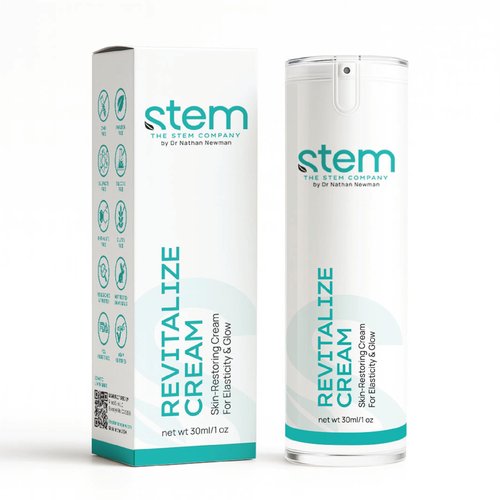 STEM Natural Intelligence Revitalize Cream, Facial Moisturizer, Luxury Skin Care, Face Moisturizer for Women, Peptides Serum, Antioxidant Support, Face Mask & Cream, 1oz Bottle