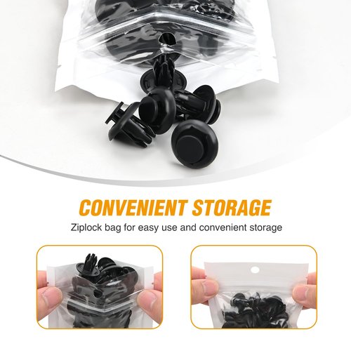 GOOACC 60Pcs Fender Liner Bumper Cover Splash Shield Hex Head Screw with Nylon U Nuts Push Bumper Fastener Rivet Clips for Fastening Front on Mazda 2, 5, 6, CX-5, CX-7 & CX-9 2014 – 2010