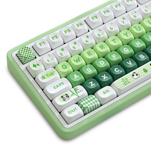 ZMX Cute PBT Keycaps,Kawaii Dye-Sub Custom Keycaps SOA Profile 136 Keys Full Size Keycap Set for 60% 65% TKL Cherry MX Switch ANSI Layout Mechanical Gaming Keyboard Creamy Keycaps (03)