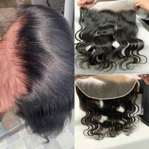 CHEEON 13x4 Transparent HD Lace Frontal 20 Inch Brazilian Body Wave Lace Frontal Closure Human Hair 100% Unprocessed Virgin Human Hair Frontals Pre Plucked with Baby Hair 150% Density Natural Black