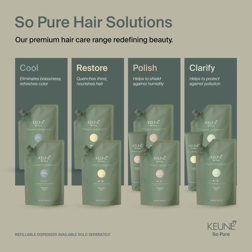Keune So Pure Restore Conditioner Refill, Moisturizing and Nourishing Formula, 13.5 Fl Oz