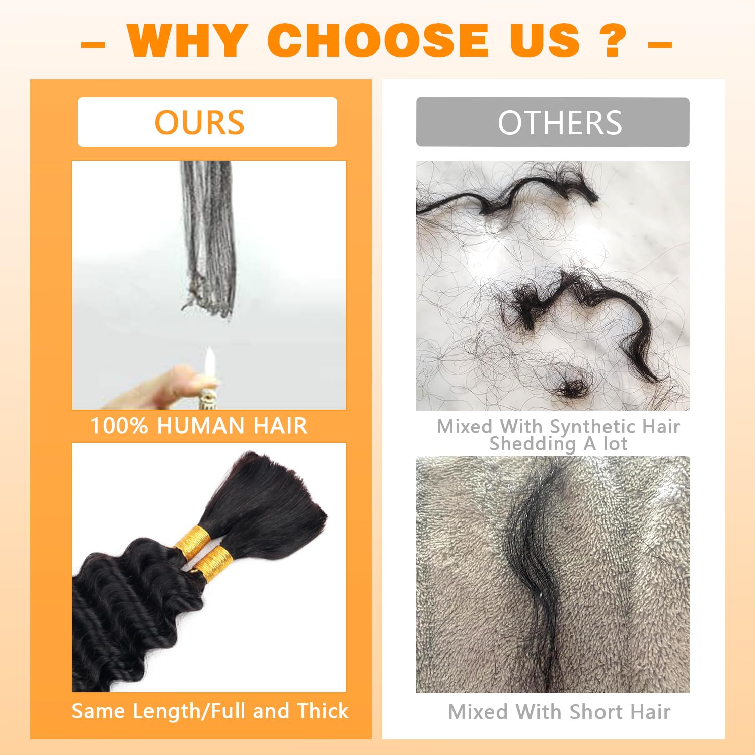 Goulus Deep Wave Bulk Human Hair For Braiding 100% Unprocessed Brazilian Virgin Human Hair Extensions Two Bundles Micro Braiding Human Hair 100g No Weft(28inch, Natural Black)