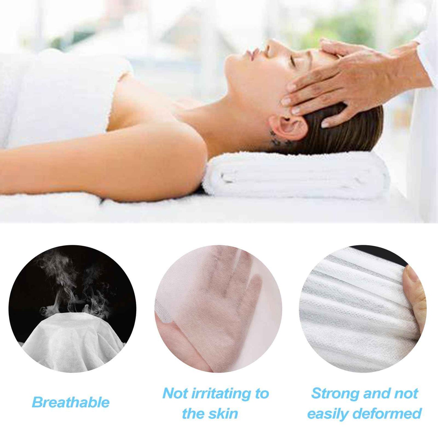 200pcs Massage Table Sheets 31''x71'' Disposable Bed Sheets Non-Woven Fabric Bed Covers for SPA Tattoo Massage Table(White)