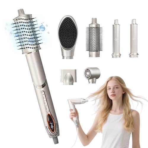 Air Wrap Hair Dryer Styling Brushes - 7 in 1 Multi Styler Drying System, 200 Million Negative Ions, Professional Blow Dryer Brush for Curling Volumizing Straightening Styling