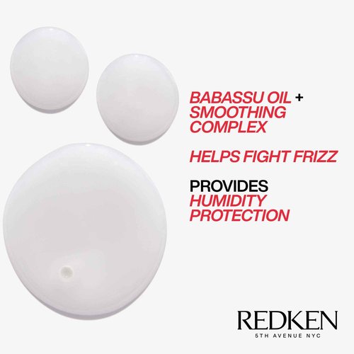 Redken Frizz Dismiss Shampoo, Conditioner and Rebel Tame Treatment Set For Frizzy Hair - Smooths Hair and Manages Frizz