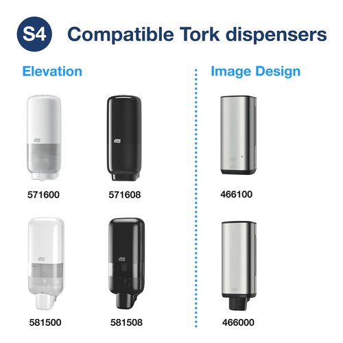 Tork Extra Mild Hand Washing Foam Soap S4, No Fragrance Added, 6 x 1L, 401811 (formerly 401211)