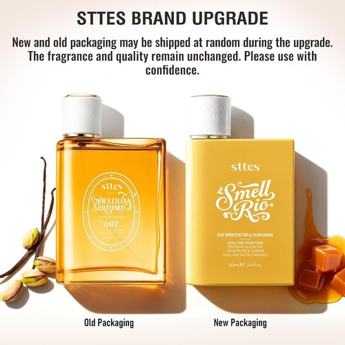Sttes Perfume 602# (Irresistible Sunshine) - Eau de Perfume 100ml (3.4fl oz) Vanilla Gourmet Tune (Caramel Vanilla Flavor)