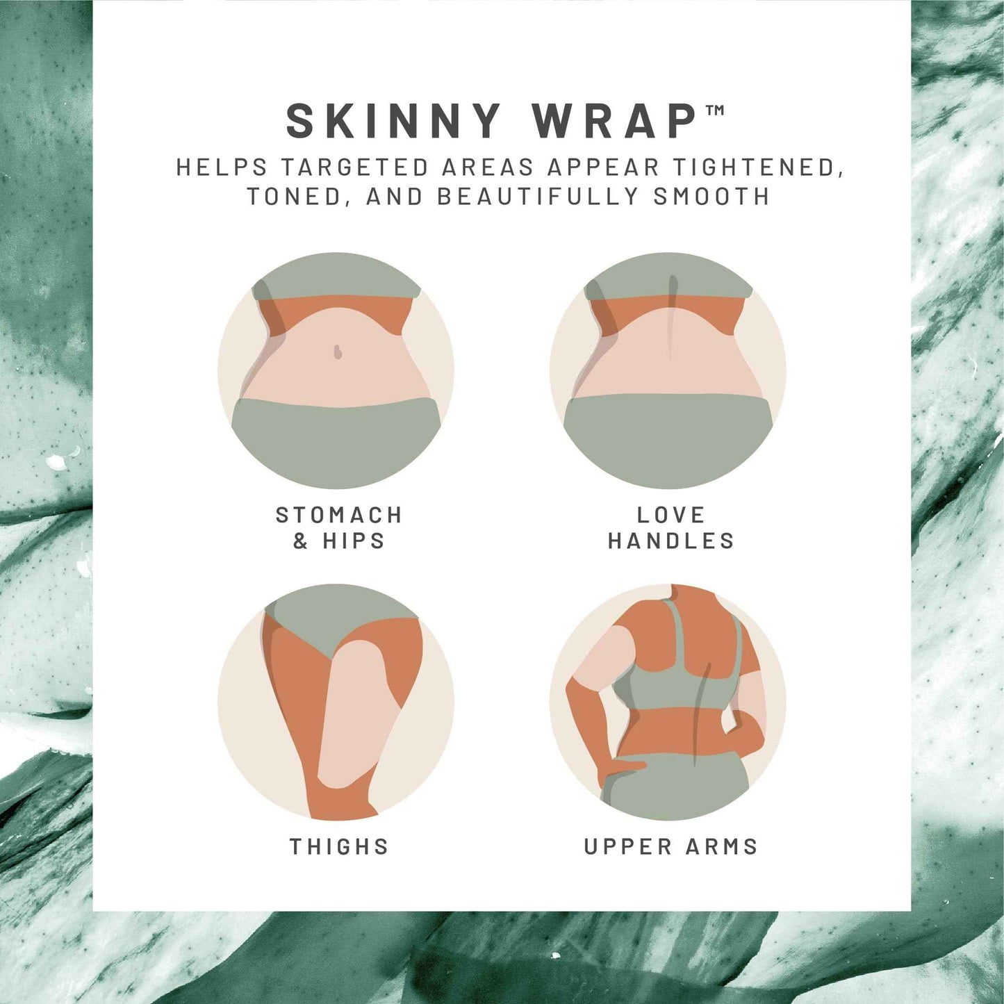 It Works! Skinny Wrap – 3 Count Firming Body Contour Wraps with Seaweed, Green Tea & Guarana – Toning & Tightening Wraps for Belly, Arms & Thighs – Fast Acting Spa Body Wraps