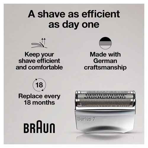 Braun Series 7 70S Electric Shaver Head Replacement Cassette & Braun Clean & Renew Refill Cartridges