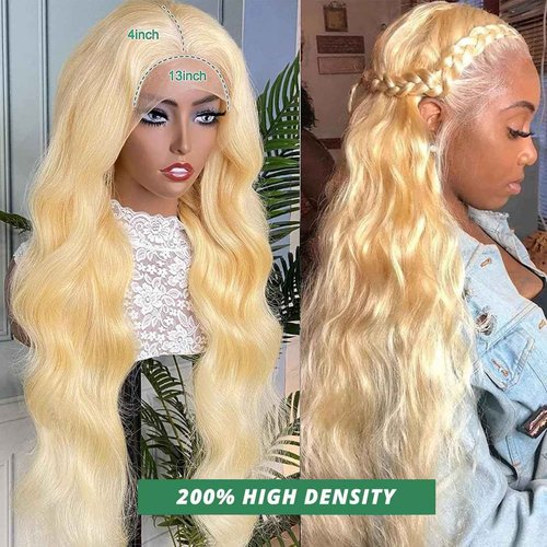 Sweetie 22 Inch 613 13x4 Lace Front Wig Human Hair 200% Density 12A Blonde Wig Human Hair Body Wave Lace Front Wigs Human Hair for Women HD Lace Glueless Wigs Human Hair Pre Plucked