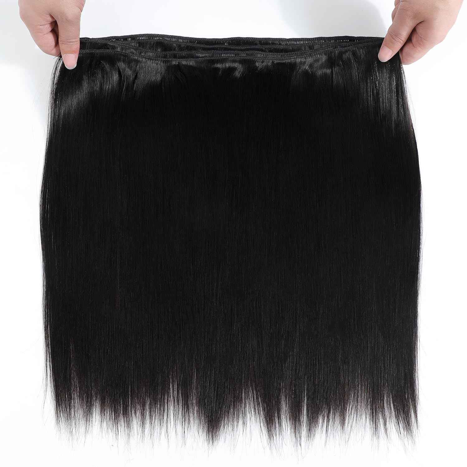 Grand Nature Virgin Human Hair Bundles, Brazilian Raw Virgin Hair Bundles Straight Double Drawn Hair Wefts