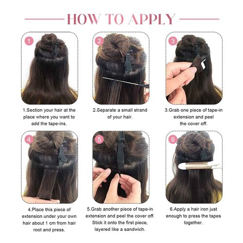 Sixstarhair Remy Tape In Hair Extensions Ash Blonde and Ash Brown Piano Color Remy Human Hair Lowlight Hair Extensions 20 Pieces Pack For White Women [P8-60 18inch]